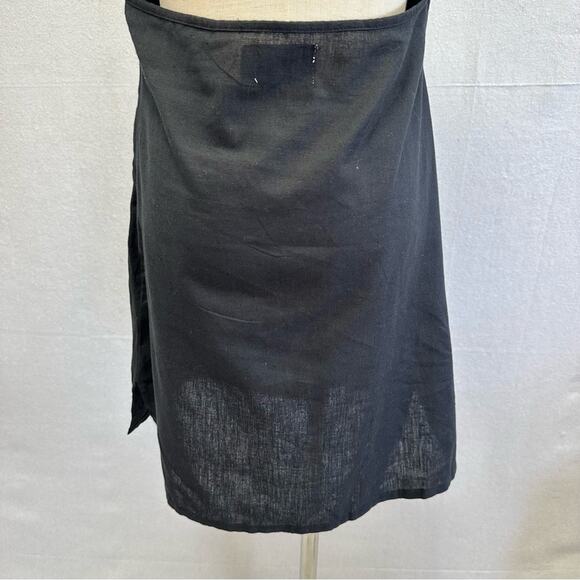 ASOS DESIGN Linen Square Neck Mini Slip Sundress In Black US size 8 Open Back - Picture 8 of 15